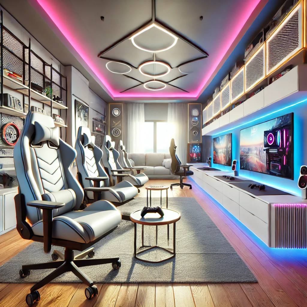 gaming room with a light interior,